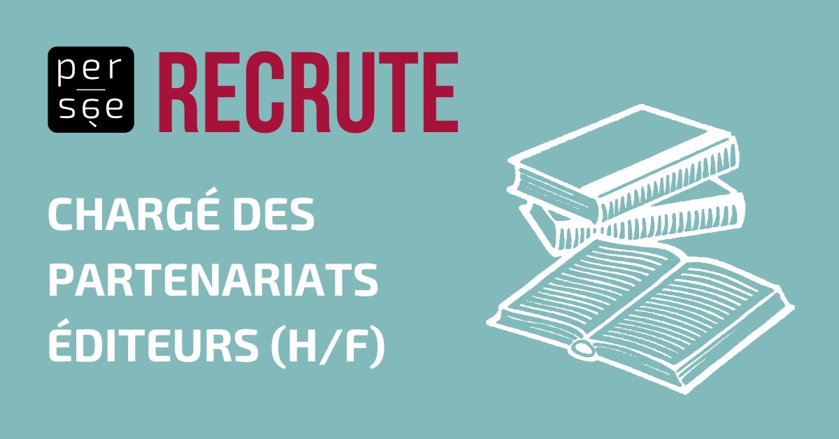 📢 #Recrutement Persée recrute son/sa futur(e) **Chargé(e) des Partenariats éditeurs** pour contribuer à l’enrichissement et à la valorisation de son catalogue.
🔗 tinyurl.com/perseefr
📍ENS de Lyon