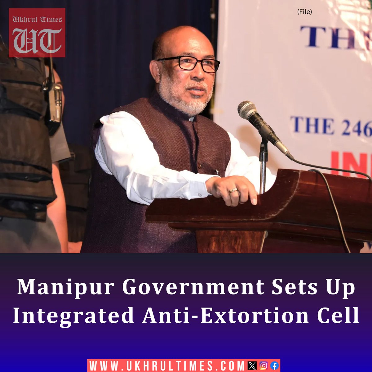ukhrultimes's tweet photo. #Manipur takes a stand against #Extortion with a 24x7 Integrated #AntiExtortionCell. Report threats via the toll-free helpline 1800 202 3326. Stay safe and help combat crime. #ManipurAntiExtortion #AntiExtortion
Read more: https://t.co/490wLf76kJ https://t.co/v5EHt9Wxz8