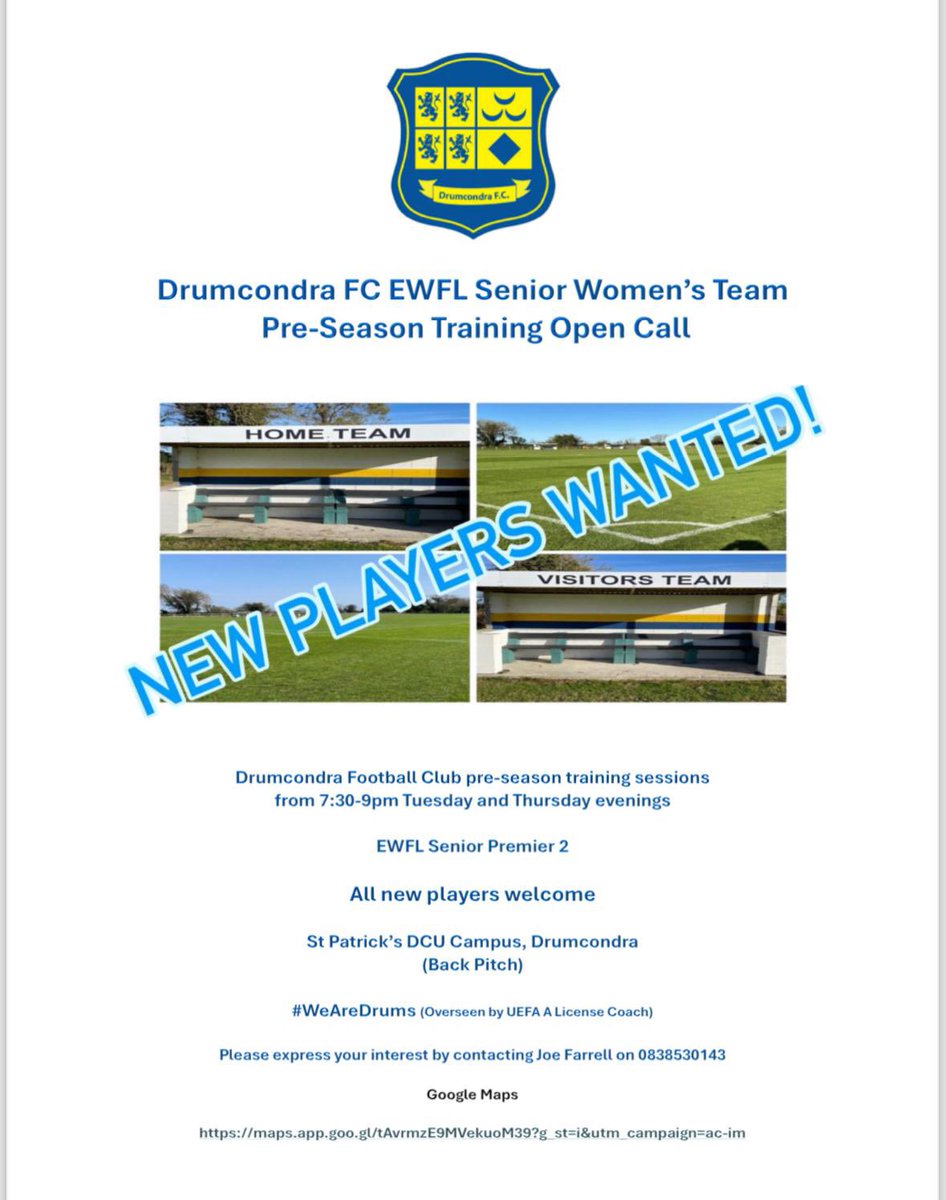 We’re still looking for a few players to join our new EWFL side. If you’re interested please see details attached