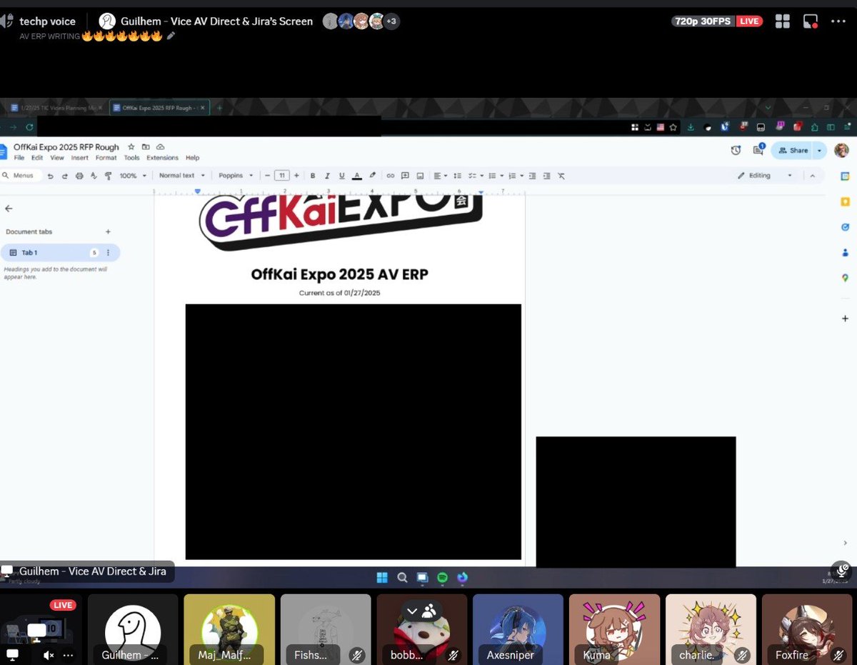 Planning for <a href="/OffKaiExpo/">OffKai Expo | VTuber Convention</a> is serious business...