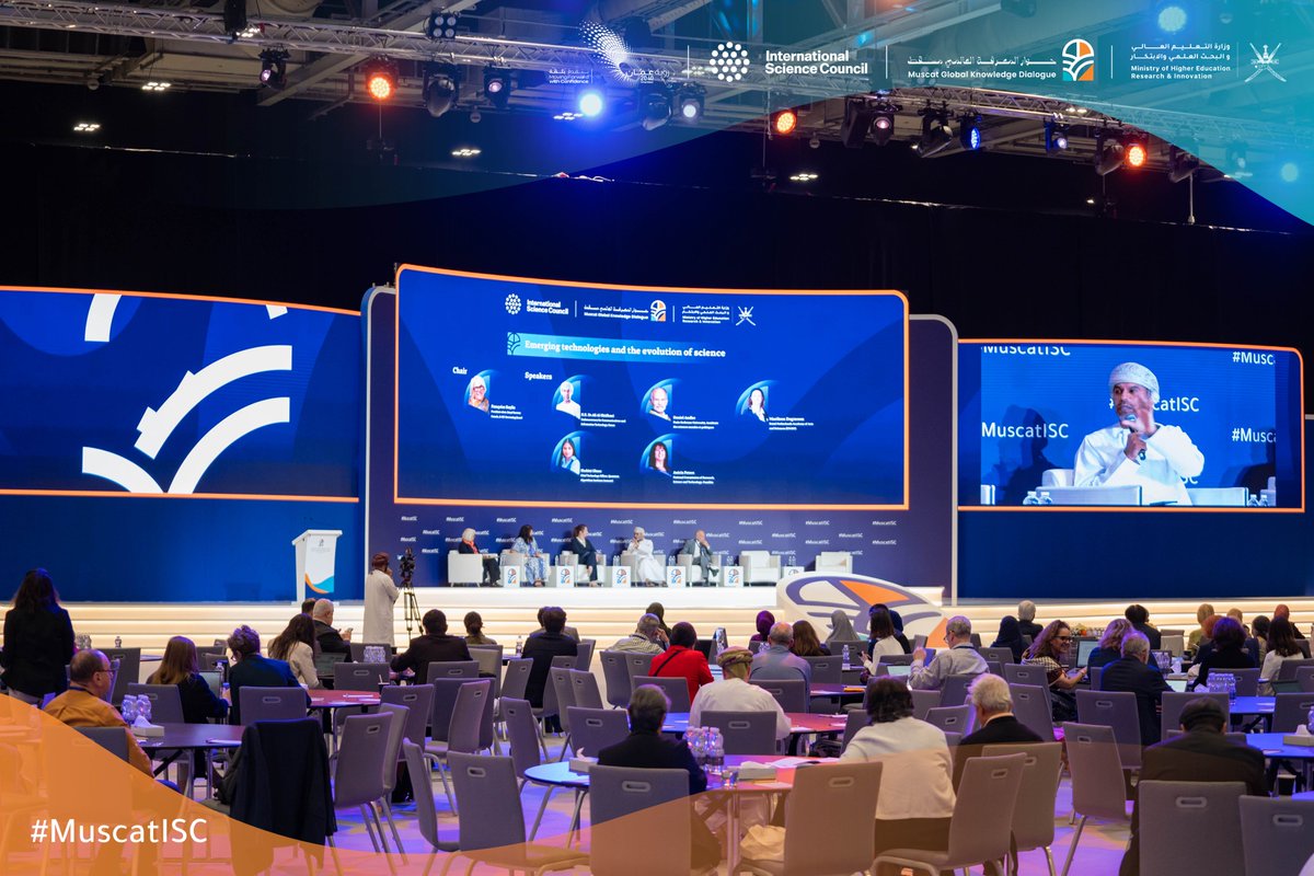 RIA_OMAN's tweet photo. #MuscatGlobalKnowledgeDialogue
a panel discussion:Emerging technologies and the evolution of science.
This session try to unpack the complex relationship between emerging technologies and science systems, where new opportunities co-exist with critical ethical concerns
#MuscatISC https://t.co/PAKneU2MjQ