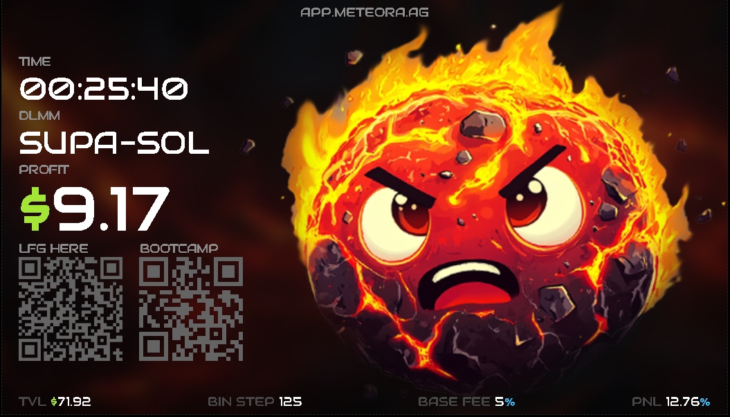 NL_Mil_'s tweet photo. 9E1wHWJLRebEZKvDfqYK93bt9oW1HyXvgWBYbFgwpump
#DLMM #MeteoraAG https://t.co/UgYkraiLhc