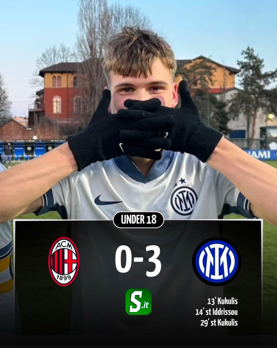 Roberts Kukulis with two goals yesterday against AC Milan. 👊⚽️