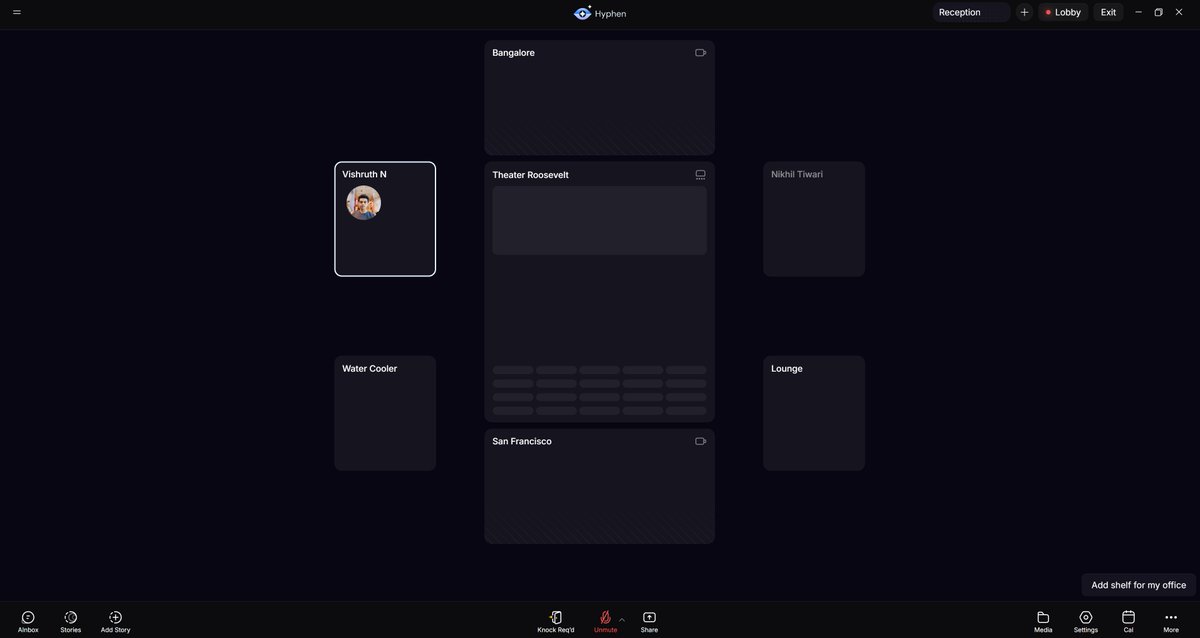 Vishruth_N's tweet image. Just set up our @roam HQ for @Hyphenbox. Best product experience ever. @howard is an inspiration♥️