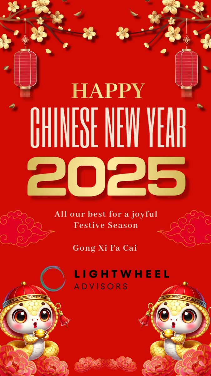 ESGLightwheel's tweet photo. 🌟 Wishing you prosperity, happiness, and success in the Year of the Snake! 🐍🎉

Happy Chinese New Year 2025! 🏮✨ Gong Xi Fa Cai! 🎊

#ChineseNewYear2025  #CNY2025 #YearOfTheSnake  #LightwheelAdvisors https://t.co/FFkU45CYKa