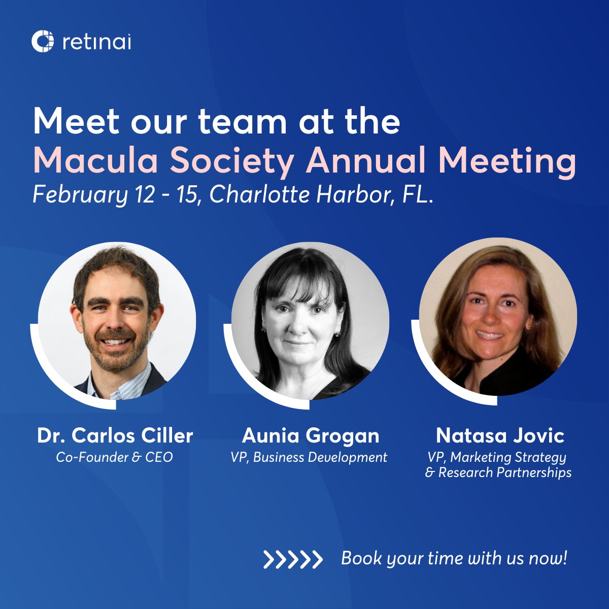 The RetinAI team is heading to Macula Society Meeting in Charlotte Harbor, Florida! 🇺🇸✨ Schedule a one-on-one meeting with us to get a personalized demo of #RetinAIDiscovery: retinai.com/events/macula-…

#ASRS2024 #Ophthalmology #DigitalHealth #AI #PrecisionMedicine #EyeCare