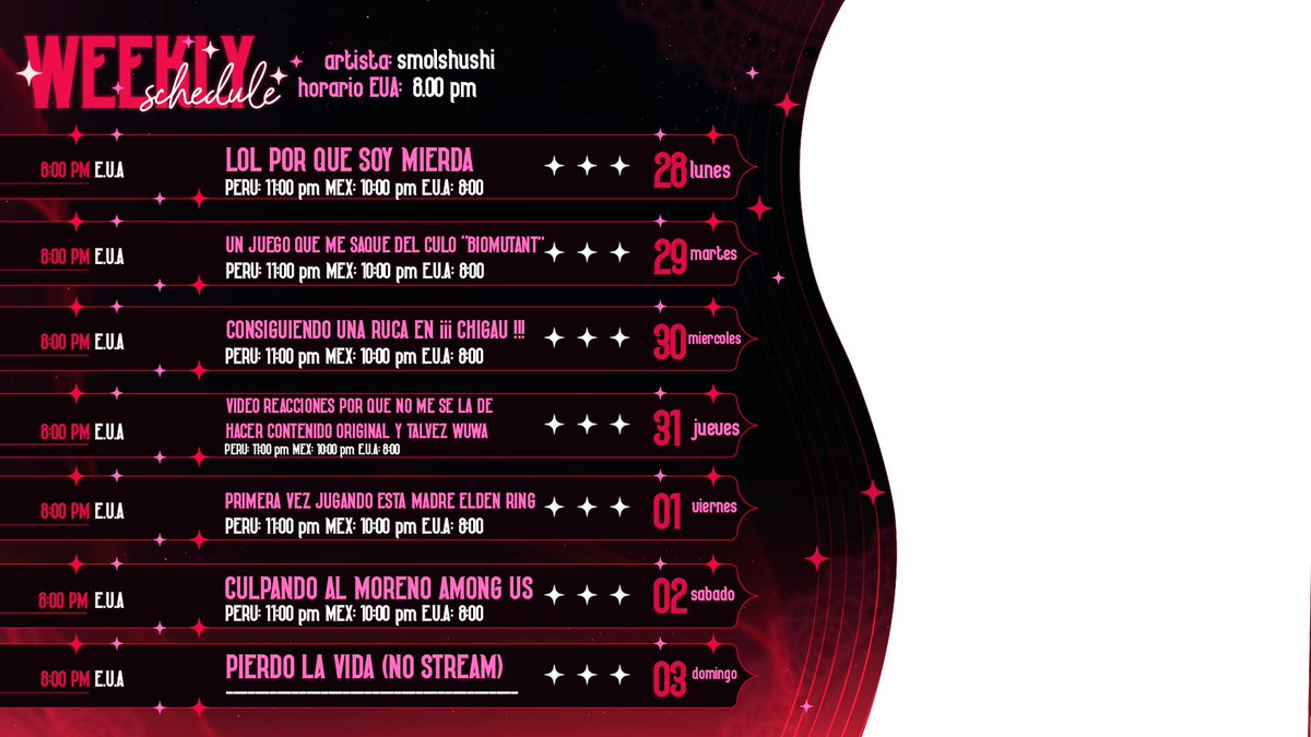 matracazzz99816's tweet photo. HORARIO DE ESTA SEMANA! SOY GAYCITO https://t.co/d9YvcFMexq
