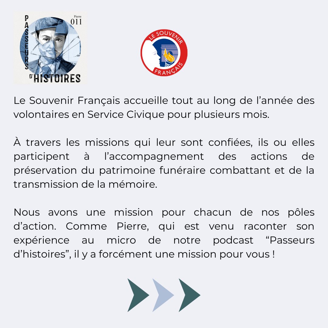 SF_Siege's tweet photo. S’engager pour la mémoire grâce au Service Civique

Saviez-vous que le Souvenir Français accueille régulièrement des volontaires en Service Civique ?

C'est le cas de Pierre, qui raconte son expérience au micro de notre podcast “Passeurs d’histoires” https://t.co/mNEDaqoKKB https://t.co/xxLgyNtV8x