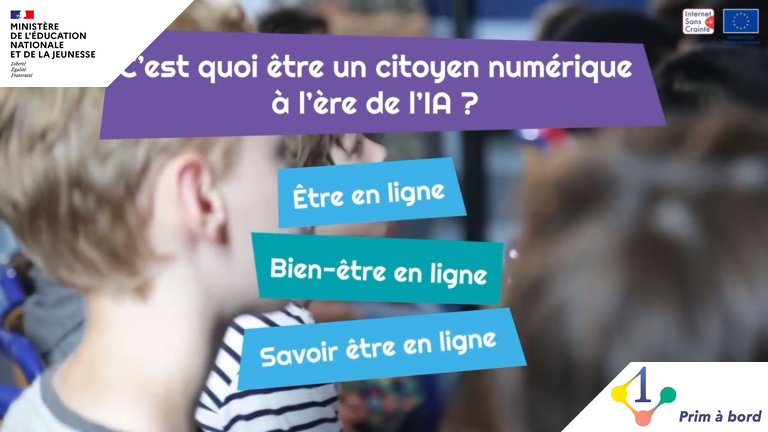 Cycles 2⃣, 3⃣ et 4⃣ | Enseigner | #EMI #EMI1d #EMC

📌 Safer Internet Day 2025, journée internationale de sensibilisation aux usages du numérique

▶️ primabord.eduscol.education.fr/safer-internet

✅ Cette 22ᵉ édition débutera le 11 février 2025
✅ Le thème : la citoyenneté numérique à l’ère de l’IA.