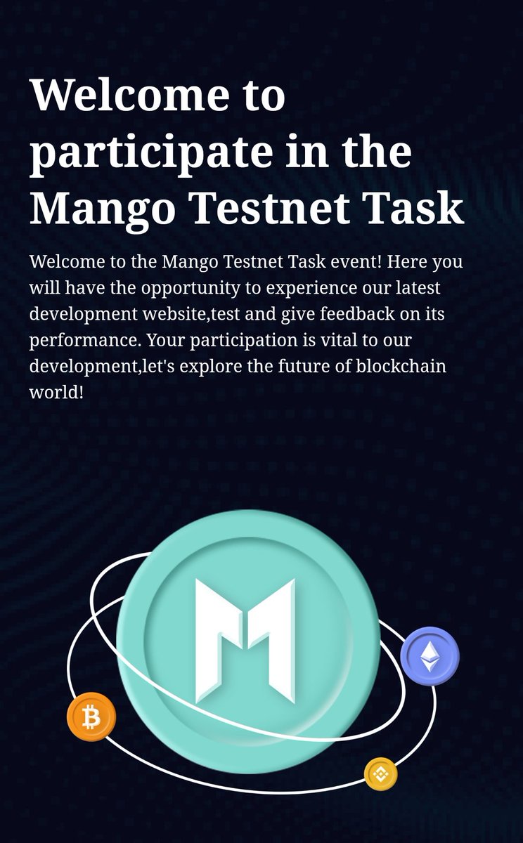 First alpha of the day:
Mango testnet alpha
Cost: $0
Only 17 days left to end 🗓️
Get on it ASAP

Mango network is a layer 1 block chain using DPoS consensus and move to create a transaction based omni-chain infrastructure.
