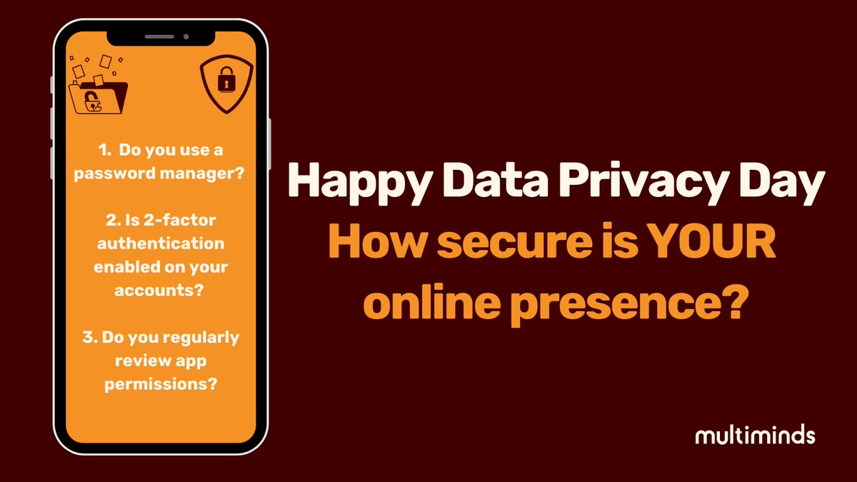 It’s #DataPrivacyDay! How secure is YOUR online presence? Take this quick quiz to find out!
✅ 3/3, you’re a #Privacy Pro—great job!
🤔 2/3, you’re on the right track, but there’s still room for improvement.
🚨 0-1/3, it’s time to level up your privacy game.