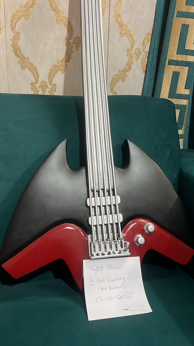 ZAtisuto's tweet photo. 🚨FOR SALE: 🚨 3D-Printed Thorn Guitar Prop (Hex Girls – Scooby-Doo)

Custom Thorn guitar prop for $2.5k (negotiable). Made for a client who approved it but later canceled. Selling urgently to recover my loss, as the client only paid half the making cost, and I used my own funds. https://t.co/rLzuDjlPUX