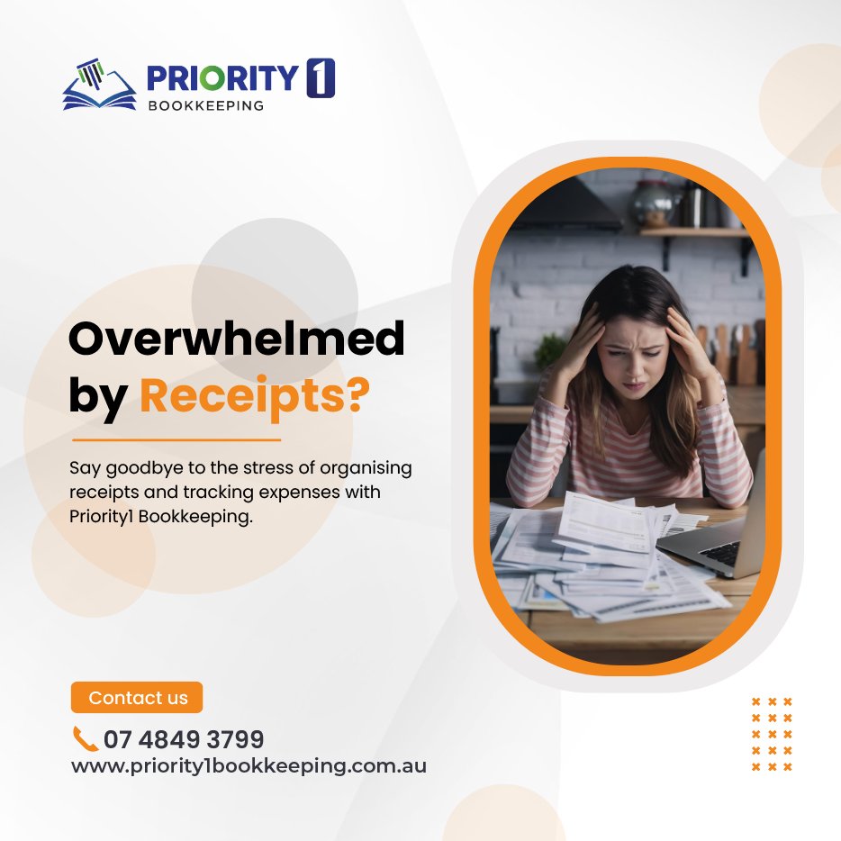 📂 Drowning in Receipts? We’ve Got You Covered!
At Priority1 Bookkeeping, we:
✅ Streamline your financial records.
✅ Save you time and energy.
✅ Provide clear insights into your cash flow.
Let us handle the paperwork while you focus on growing your business!