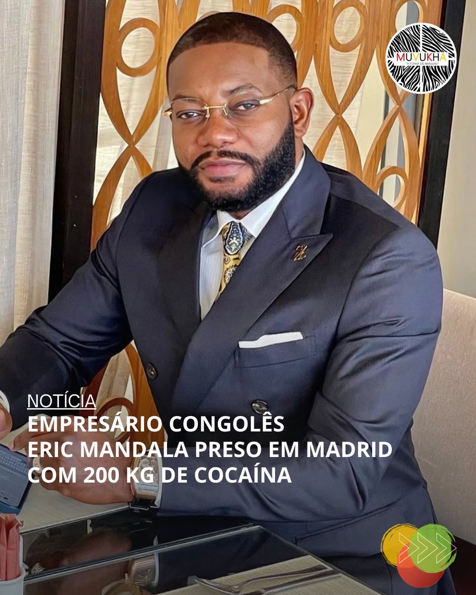 muvukha's tweet photo. O empresário congolês Eric Mandala Kinzenga que lhe adoçavam bué no Fally Pupa, foi preso em Madrid com 200kg de cocaína. 

A droga veio do Equador, rastreada pela DEA e autoridades espanholas. Suspeito de usar negócios como fachada, está detido na Espanha aguardando julgamento. https://t.co/QF8cnnWuzQ