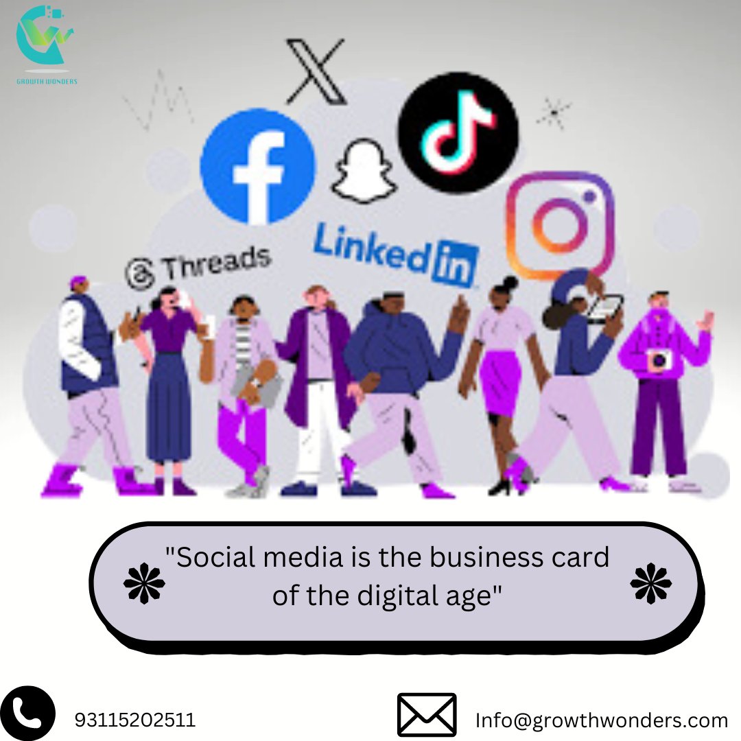 GrowthWonder's tweet image. "First impressions matter, even online. ✨ Your social media profile is your digital business card—make it unforgettable! 🌐 How’s your profile looking today? 🤔"
#DigitalImpression #SocialMediaCard #OnlineBranding #StandOutOnline