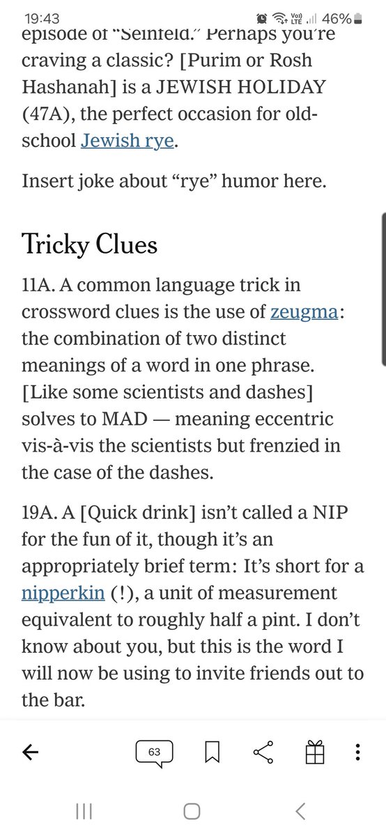 Thought immediately of  <a href="/HrishiHirway/">Hrishikesh Hirway</a> and <a href="/JoshMalina/">(((Jew)))</a> when I saw zeugma in the NYT hints. Podcast memories!