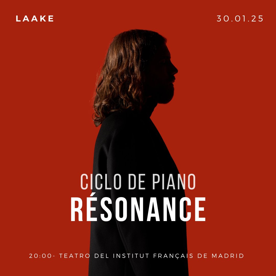 #PIANO 🎹✨ Solo quedan 2 días para el inicio de nuestro Ciclo de Piano "Résonance" con <a href="/laakemusic/">LAAKE</a> 🎶

📍Teatro del Institut français de Madrid
🕒 30/01 a las 20:00
🎟Entrada general: 12€ / IF Pass: 8€