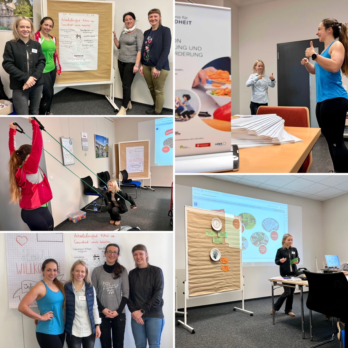 #teamwork: Vielfältige Eindrücke aus der #Bewegung, #Ernährung &amp; #Entspannung boten die Thementage in Eisenach und Bad Salzungen vergangene Woche. Im Februar geht's mit den Gesundheitskursen für die Kund:innen des #Jobcenter|s Wartburgkreis los!
#GKVBuendnis