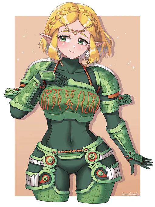 Zelda in Zonia Armor comm#botw #totk 
