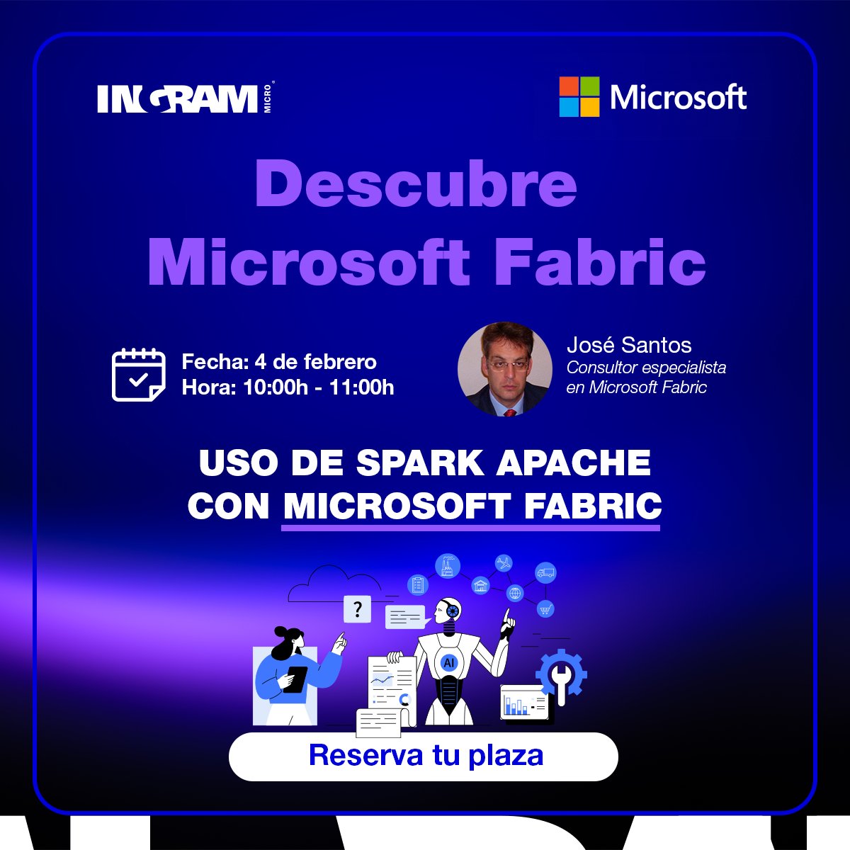 IngramMicroES's tweet image. ✨ Únete al workshop: Uso de Spark Apache con Microsoft Fabric
🔗 Regístrate aquí: ingram.cloudchampion.es/c/uso-de-spark…
#SparkApache #MicrosoftFabric #BigData