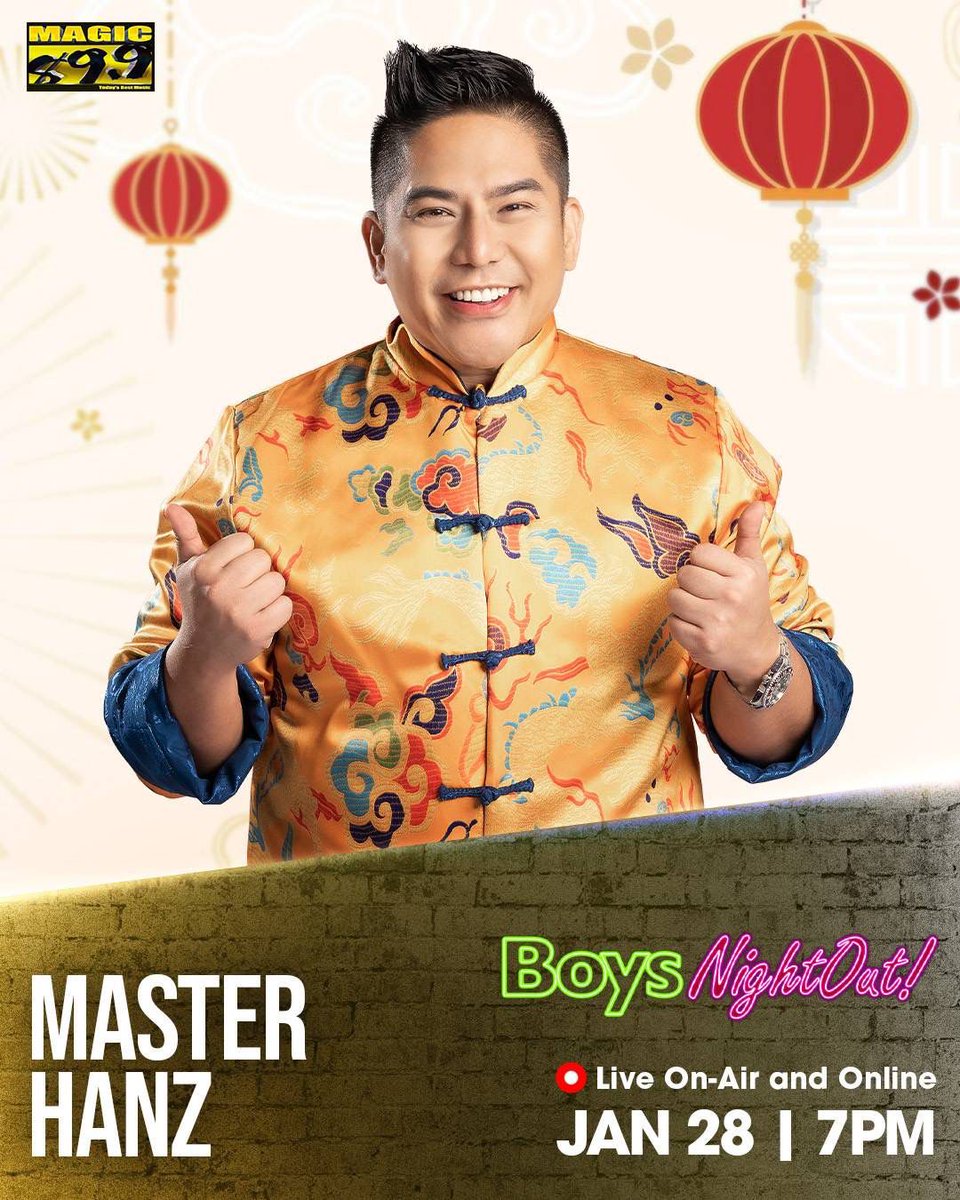Magic899's tweet image. The man behind the Feng Shui predictions 🧧✨

Don’t miss Master Hanz as he joins the Boys Night Out crew on Magic 89.9! Get ready for fun, laughter, and a touch of Feng Shui wisdom to spice up your evening! 🌟🎙️ 

#BoysNightOut #MasterHanz #Magic899