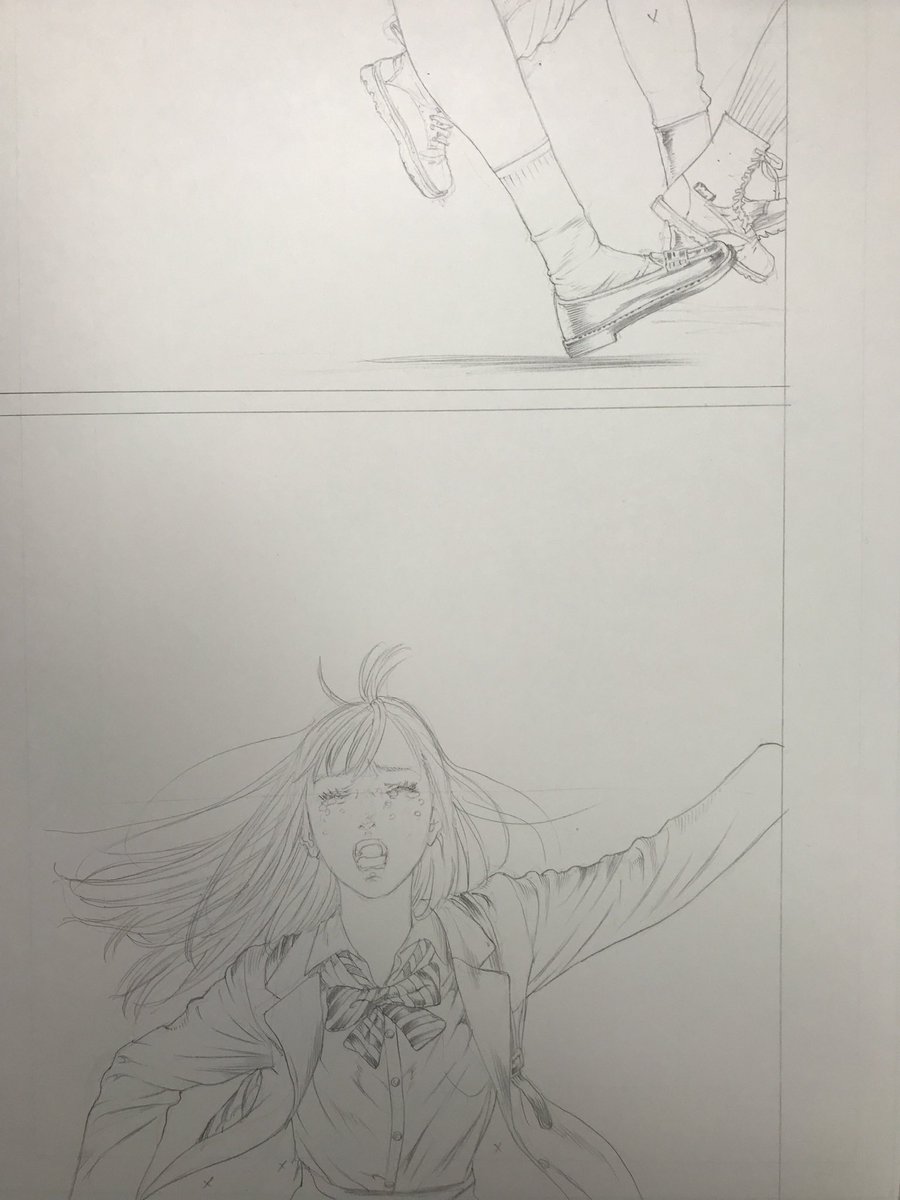 GIGANTシャーペン画残ってた。もうペン入れしちゃってるから無い。 