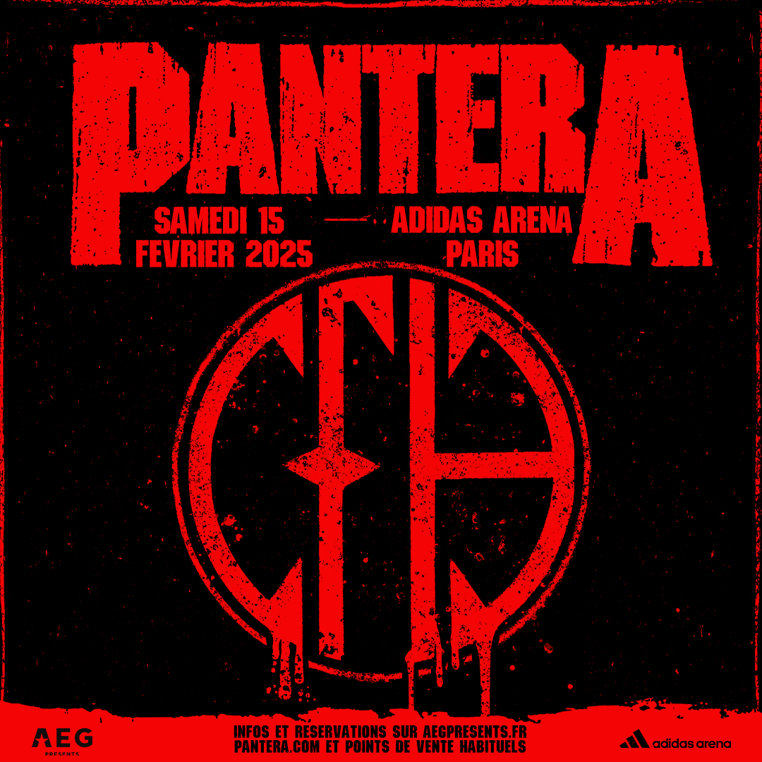 RockHardFR's tweet photo. 🔥 @Pantera sera en concert à l’Adidas Arena (Paris) le samedi 15 février 2025 (un concert @AEGPresentsFR) !
🎫 Billetterie : https://t.co/PcU0uEVmUw
#panteraband #pantera #philanselmo #panterafans #rexbrown #metal #groovemetal #panteraofficial #thrashmetal #panterafan https://t.co/dvAjXLEKI8