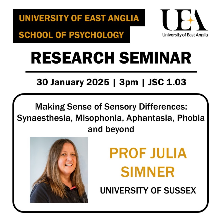 UEA Psychology (@ueapsychology) on Twitter photo The ๐๐๐ฌ๐๐๐ซ๐๐ก ๐๐๐ฆ๐ข๐ง๐๐ซ ๐๐๐ซ๐ข๐๐ฌ is back! ๐ง
Join us for a talk by the brilliant ๐๐ซ๐จ๐. ๐๐ฎ๐ฅ๐ข๐ ๐๐ข๐ฆ๐ง๐๐ซ from the ๐๐ง๐ข๐ฏ๐๐ซ๐ฌ๐ข๐ญ๐ฒ ๐จ๐ ๐๐ฎ๐ฌ๐ฌ๐๐ฑ.
๐
Thursday, 3 PM
๐ JSC 1.03
Donโt miss it! #PsychologySeminar #ResearchTalk The ๐๐๐ฌ๐๐๐ซ๐๐ก ๐๐๐ฆ๐ข๐ง๐๐ซ ๐๐๐ซ๐ข๐๐ฌ is back! ๐ง
Join us for a talk by the brilliant ๐๐ซ๐จ๐. ๐๐ฎ๐ฅ๐ข๐ ๐๐ข๐ฆ๐ง๐๐ซ from the ๐๐ง๐ข๐ฏ๐๐ซ๐ฌ๐ข๐ญ๐ฒ ๐จ๐ ๐๐ฎ๐ฌ๐ฌ๐๐ฑ.
๐
Thursday, 3 PM
๐ JSC 1.03
Donโt miss it! #PsychologySeminar #ResearchTalk