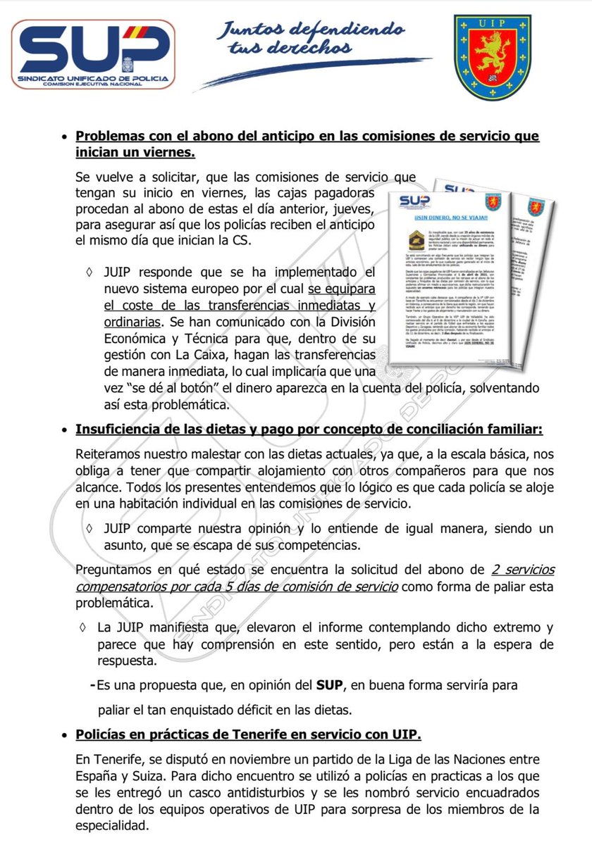 supmadrid's tweet photo. 🔊 El la última #Reunión con la #JUIP, expusimos todas las incidencias a solventar y posibles mejoras a aplicar en esta unidad.
Con el objetivo de seguir mejorando las condiciones #SocioLaborales dentro de la misma.
#Dietas
#Medallas
#Conciliación
#Formación
#JornadaLaboral https://t.co/gNxE5Aujaf
