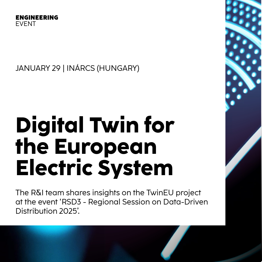 On January 29th, <a href="/ferdibosco/">Ferdinando Bosco</a>, our Senior IT Architect, will speak at the RSD3 webinar on Data Driven Distribution 2025! He will discuss the <a href="/twinEUproject/">TwinEU</a> and how Digital Twins can transform the European energy landscape. 

Learn more about the project: eng.it/en/insights/st…