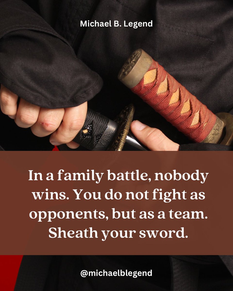 michaelblegend's tweet photo. In a family battle, nobody wins. You do not fight as opponents, but as a team. Sheath your sword.

#michaelblegend #impactseries #family #sheathyoursword https://t.co/GirMsgKb3y