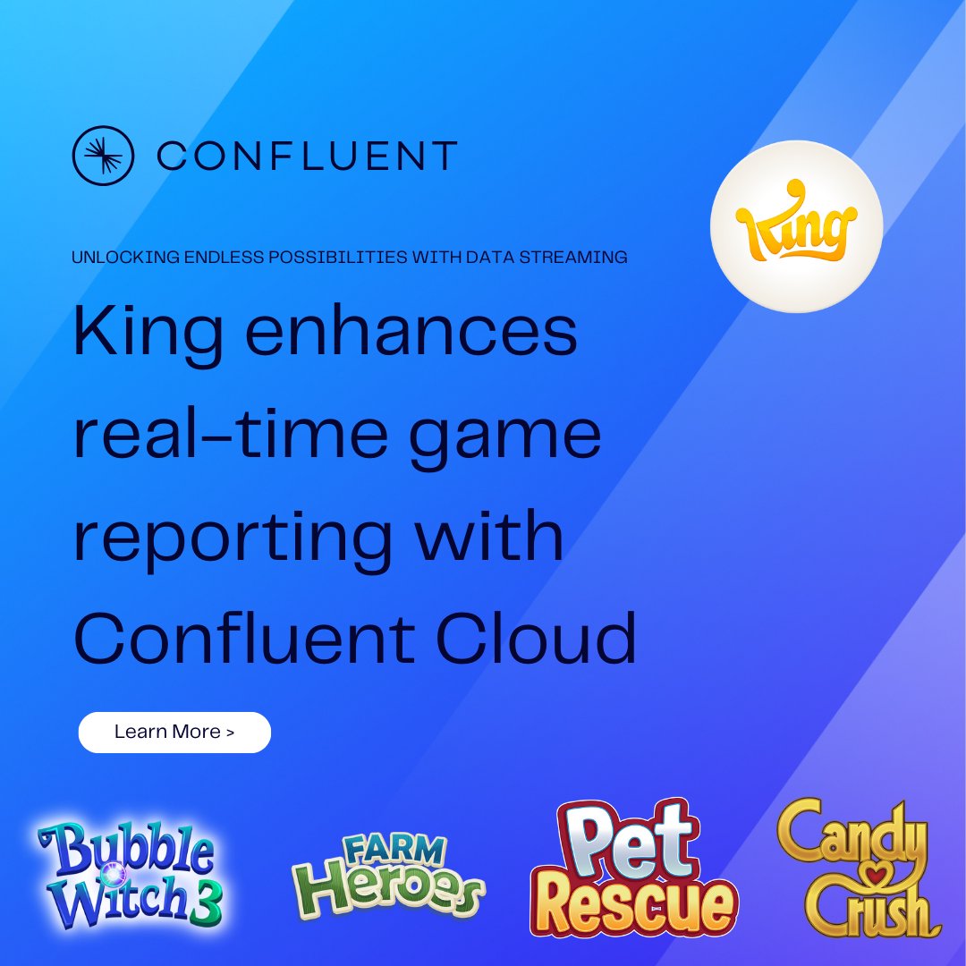 confluentinc's tweet image. Learn how Confluent Cloud helped @King_Games, the creator of Candy Crush Saga®, transition from self-managed #ApacheKafka® to a fully managed #datastreamingplatform. Read more here: cnfl.io/4gc8CgZ