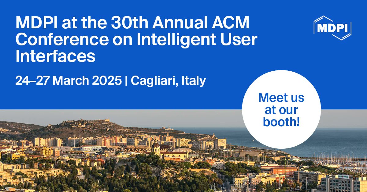 ElectronicsMDPI's tweet photo. 📢 Where HCI meets AI!
Meet us at our booth!
The 30th Annual ACM Conference on Intelligent User Interfaces
📍 Cagliari, Italy
📅 Mar 24–27, 2025
📷 https://t.co/KlCiiDJabr
#IUI2025 #ACMConference #electronicsmdpi #mdpi #openaccess #AI #HCI https://t.co/AWJ9AttvUg