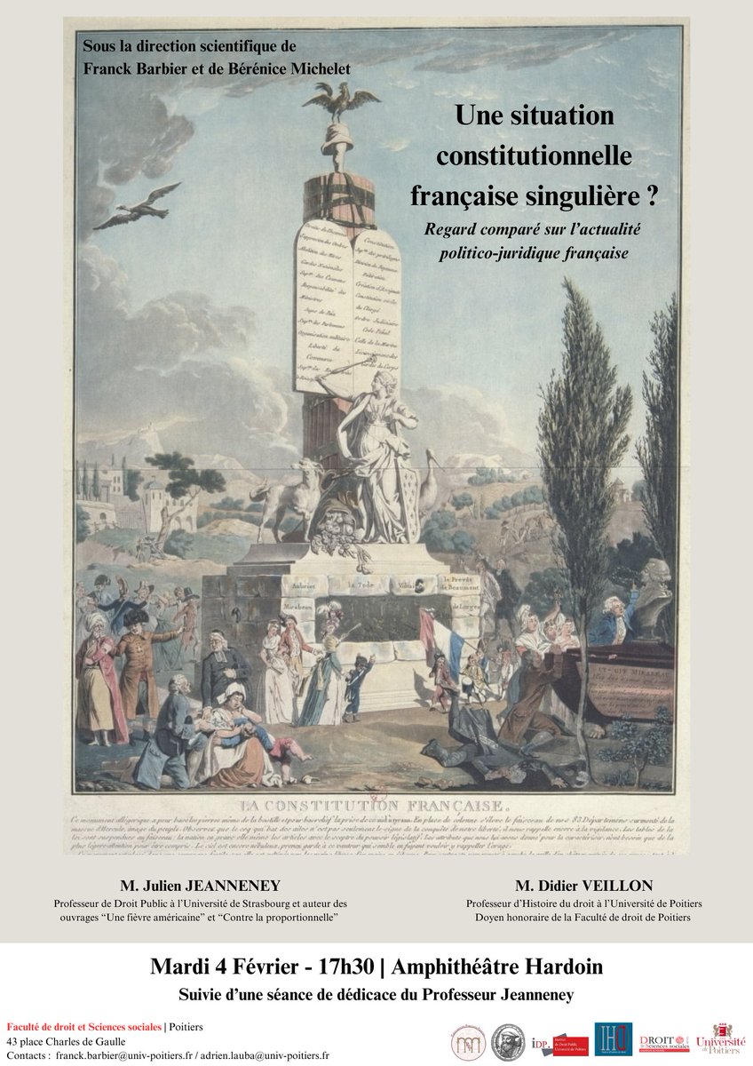 Partenariat des Publicistes Poitevins (@assoppp_) on Twitter photo Mardi 4 février à 17h30, le PPP et le Cercle André Tiraqueau aurons le grand  plaisir de recevoir le Professeur <a href="/JulienJeanneney/">Julien Jeanneney</a>  pour une conférence et une séance de dédicace ! 
Une vente de ses derniers ouvrages vous sera proposée sur place ! Nous vous attendons nombreux ! Mardi 4 février à 17h30, le PPP et le Cercle André Tiraqueau aurons le grand  plaisir de recevoir le Professeur <a href="/JulienJeanneney/">Julien Jeanneney</a>  pour une conférence et une séance de dédicace ! 
Une vente de ses derniers ouvrages vous sera proposée sur place ! Nous vous attendons nombreux !