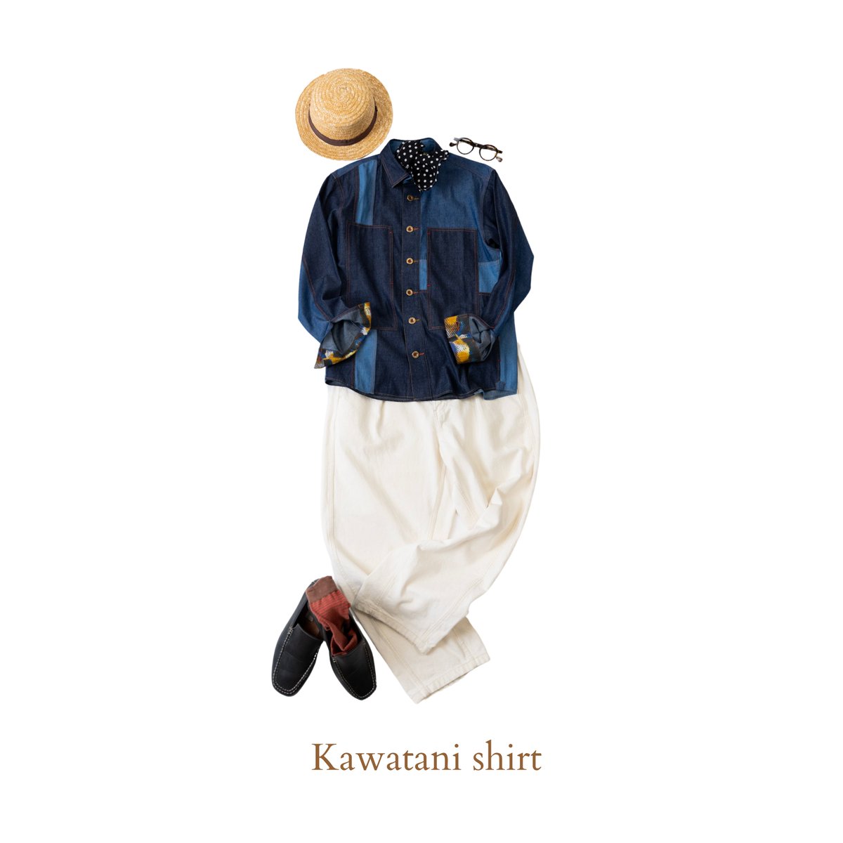 kawatanishirt's tweet image. NEW✨
シーズンレスに活躍♪
単調さを感じさせず、日々のコーデのアクセントに！
様々なシーンでお愉しみいただける1着✨

📷[#グラデーション(#Gradation)] 
color: インディゴ
size: XS / S / M / L / XL / XXL
kawatani.shop-pro.jp/?pid=184348475

#河谷シャツ #河谷シャツ25SS #Detail