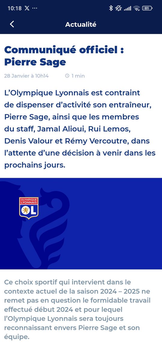 Sérieux Textor est entrain de bousillé le club 😡😡😡