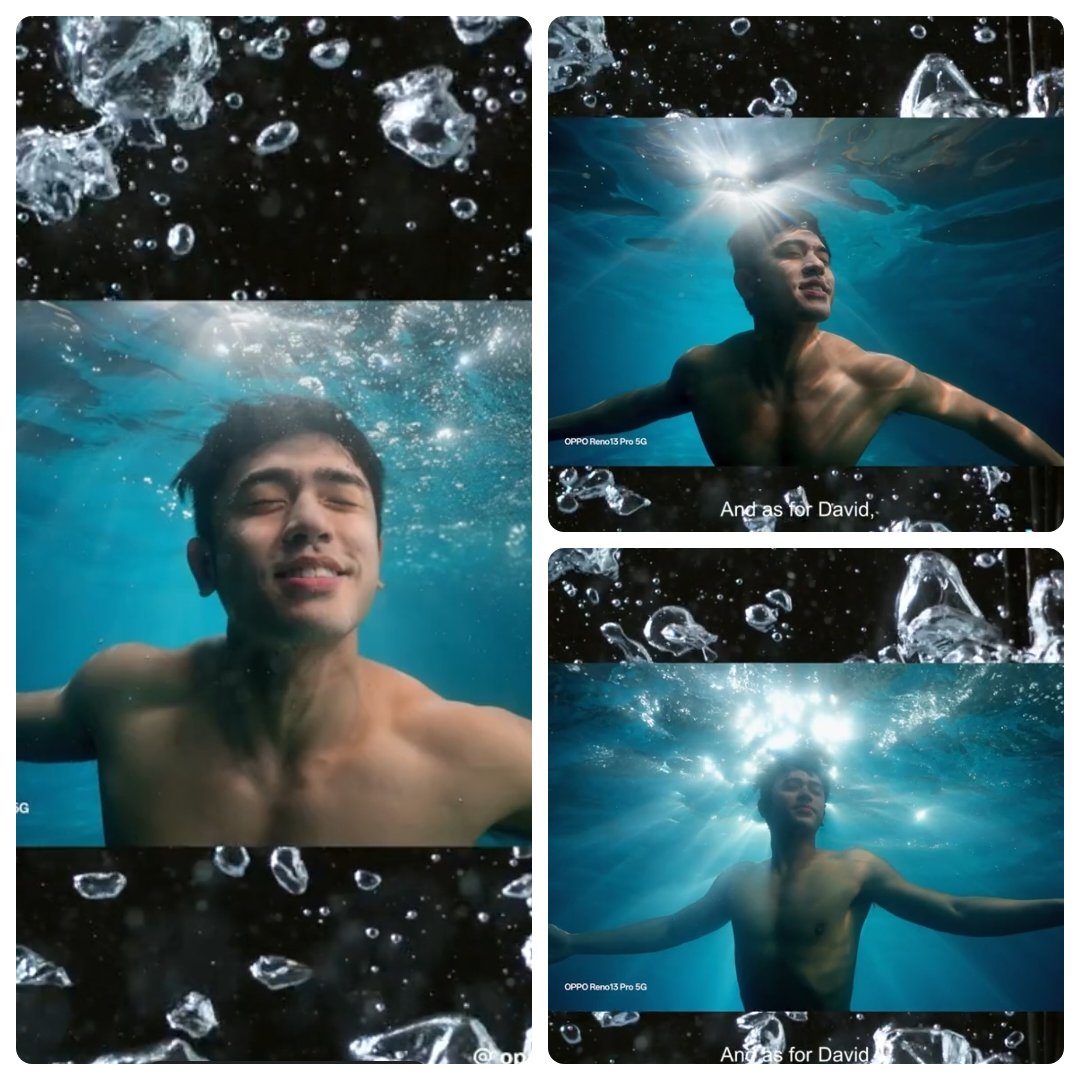 Evelyn39472809's tweet photo. Napakagwapo ni David sa under water selfie nya. 💙 Sirenong gwapo! 🫠🤗

#DavidLicauco | @davidlicauco
#OPPOReno13Series5G https://t.co/QTxWxzRWul