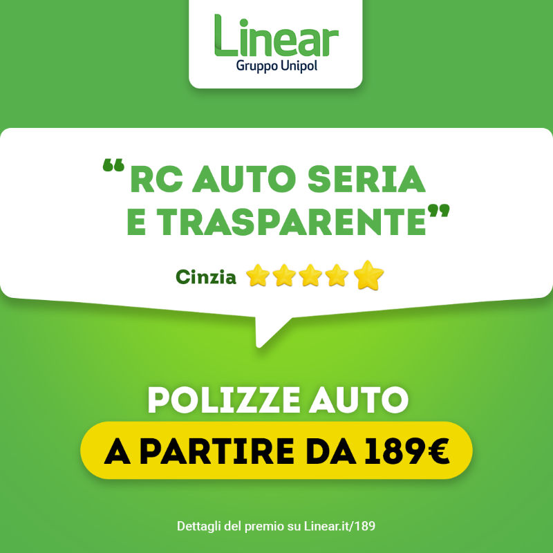 Linear_it's tweet photo. Con Linear polizze auto a partire da 189€! Scopri quanto puoi risparmiare, calcola il tuo preventivo in pochi minuti!