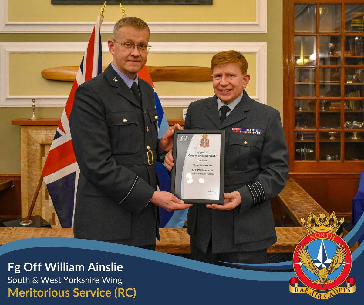 SWYorksWing's tweet image. Massive congratulations to Flying Officer Wormald, Flying Officer Ainslie, Pilot Officer Matthews and Flight Sergeant Thompson-Ford on their achievement of a Regional Commandant North Certificate of Meritorious Service! A big well done from all across the Wing!