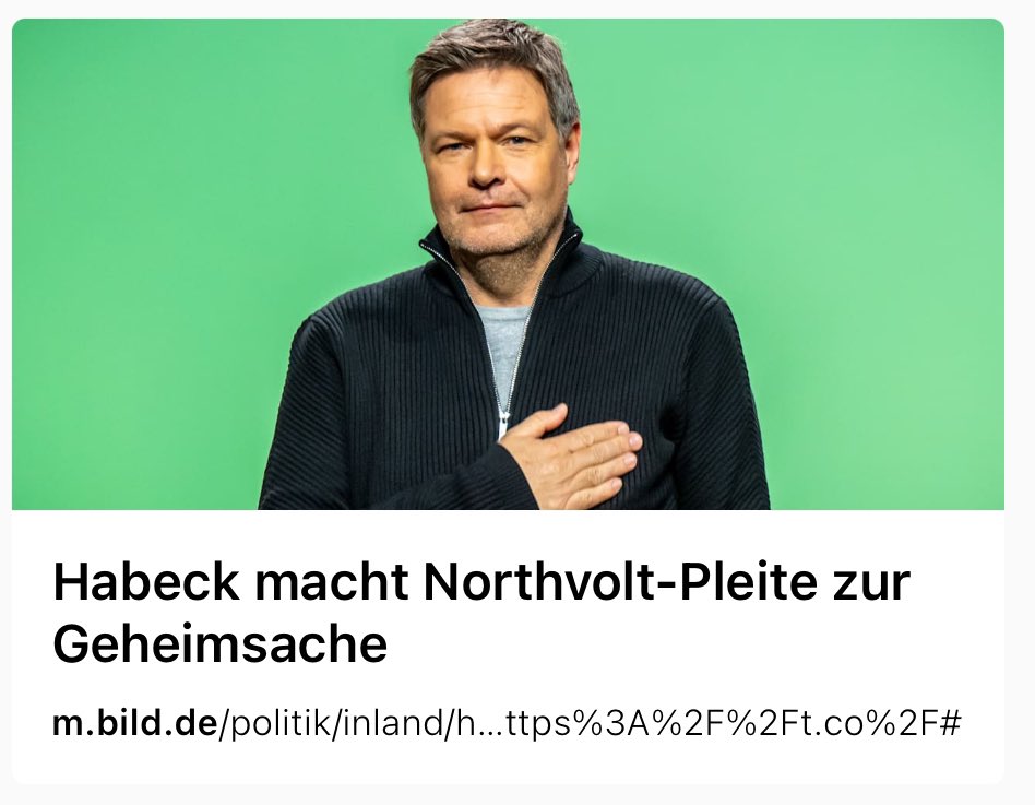 Denke, die #Steuerzahler haben ein Recht darauf zu erfahren, wo die bis zu 620 Millionen Euro jetzt sind. #Northvolt #Habeck