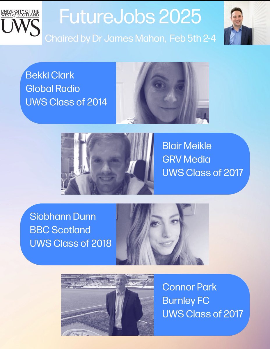 All <a href="/UniWestScotland/">UWS</a> journalism  students past and present looking for guidance regarding the journalism job landscape are welcome. Register here- eventbrite.co.uk/e/futurejobs-2… <a href="/UWScreative/">UWS Creative</a> <a href="/UWSalumni/">UWS Alumni</a> <a href="/UWS_CPD/">UWS Centre for Continuing Professional Development</a> <a href="/ConnorPark1876/">Connor Park</a> <a href="/BlairMeikle/">Blair🇱🇻🏴󠁧󠁢󠁳󠁣󠁴󠁿</a> <a href="/ShivDunn/">siobhann dunn</a> <a href="/journobekki/">Bekki Clark</a>