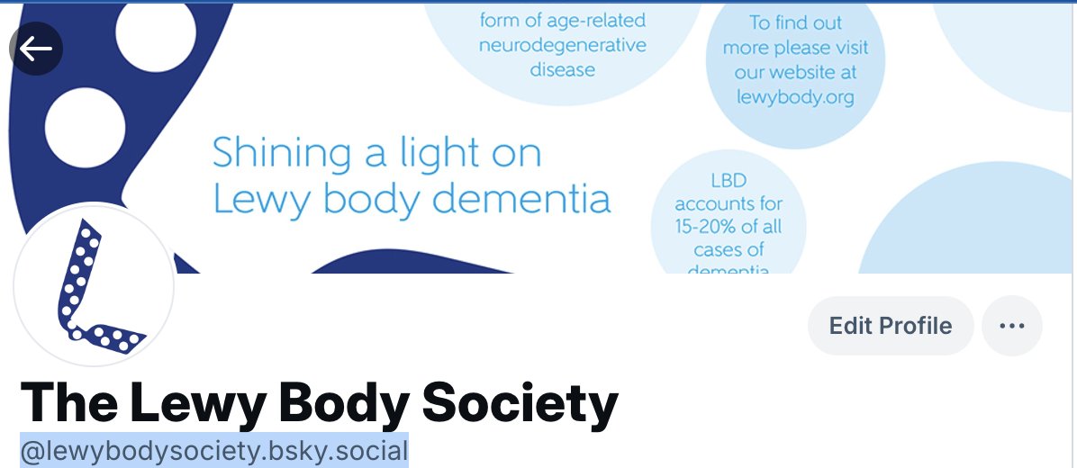Just to remind you, we are over on Bluesky.  If you are thinking of making the leap, it would be great to see you over there too!

#WorldLewyBodyDay #dementia