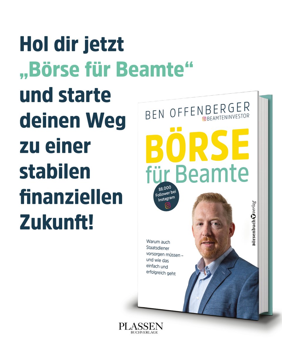 Ben Offenberger, <a href="/beamteninvestor/">Ben Offenberger</a>, zeigt, warum auch Staatsdiener private Vorsorge brauchen. Sein Buch erklärt Börsenwissen, Investmentstrategien und die Vorteile von Beamten beim Investieren. 💡📈
 
Das Buch findet ihr hier: 
ow.ly/IiSp50UOr08