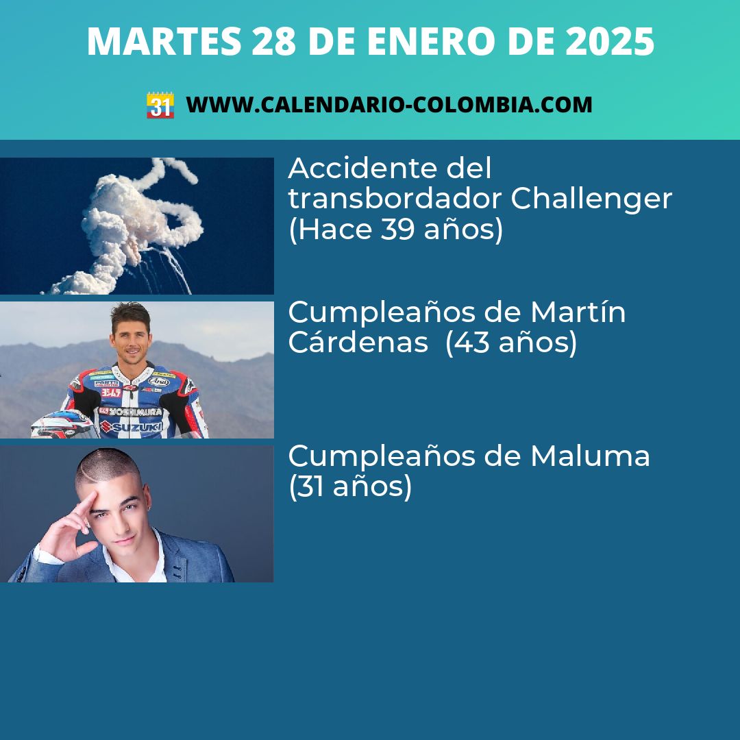 🗓️ Eventos de Hoy en el Calendario de Colombia 🇨🇴 #colombia #calendario #calendarioColombia #hoy