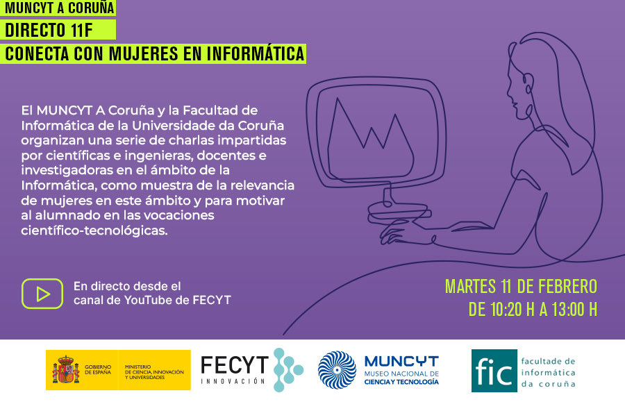 Facultade de Informática da UDC (@fic_udc) on Twitter photo Directo 11F
Conecta con mujeres en informática
Evento organizado de la mano con el <a href="/muncyt/">Museo Ciencia+Tecno</a> #coruña #talentoFIC
📅 11 febrero
🕢 10:20 a 13h
🔗 muncyt.es/actividades/mu…
📄 muncyt.es/sites/default/… Directo 11F
Conecta con mujeres en informática
Evento organizado de la mano con el <a href="/muncyt/">Museo Ciencia+Tecno</a> #coruña #talentoFIC
📅 11 febrero
🕢 10:20 a 13h
🔗 muncyt.es/actividades/mu…
📄 muncyt.es/sites/default/…