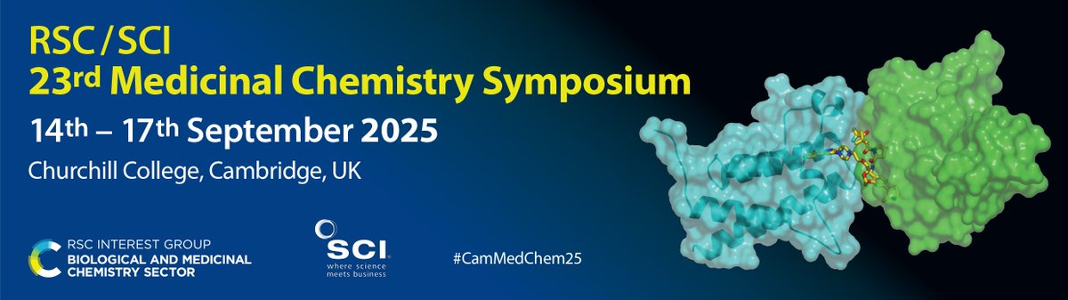 Do not forget to submit an abstract for the RSC-BMCS / SCI 23rd Medicinal Chemistry Symposium ❗

The organisers invite you to the 23rd SCI-RSC Medicinal Chemistry symposium, Europe’s premier biennial Medicinal Chemistry event, focusing on first disclosures and new strategies in