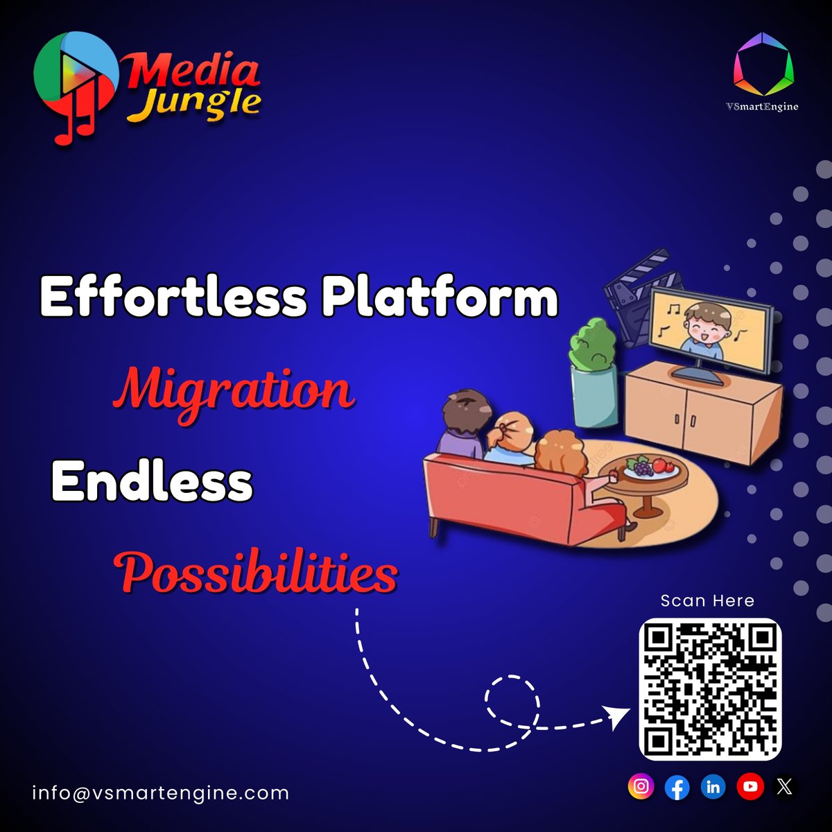 vsmartengine's tweet image. Switch to a smarter OTT experience without hassle! 🔄🎥
#ottplatform #contentstreaming #mediamanagement #platformmigration