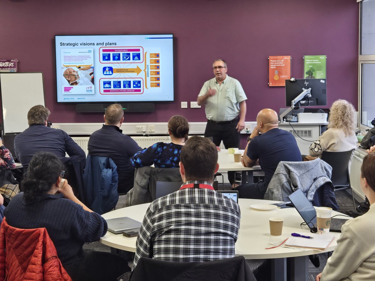 chrisghull's tweet image. Great to be in a full room in Newcastle today, with thanks to @NorthumbriaUni &amp;amp; @NEsimulation, to introduce the #BecomingSimulationFaculty workshop to the North East as part of the @NHSE_WTE #longtermworkforceplan.
Find out more at e-lfh.org.uk/programmes/bec…
#simulation