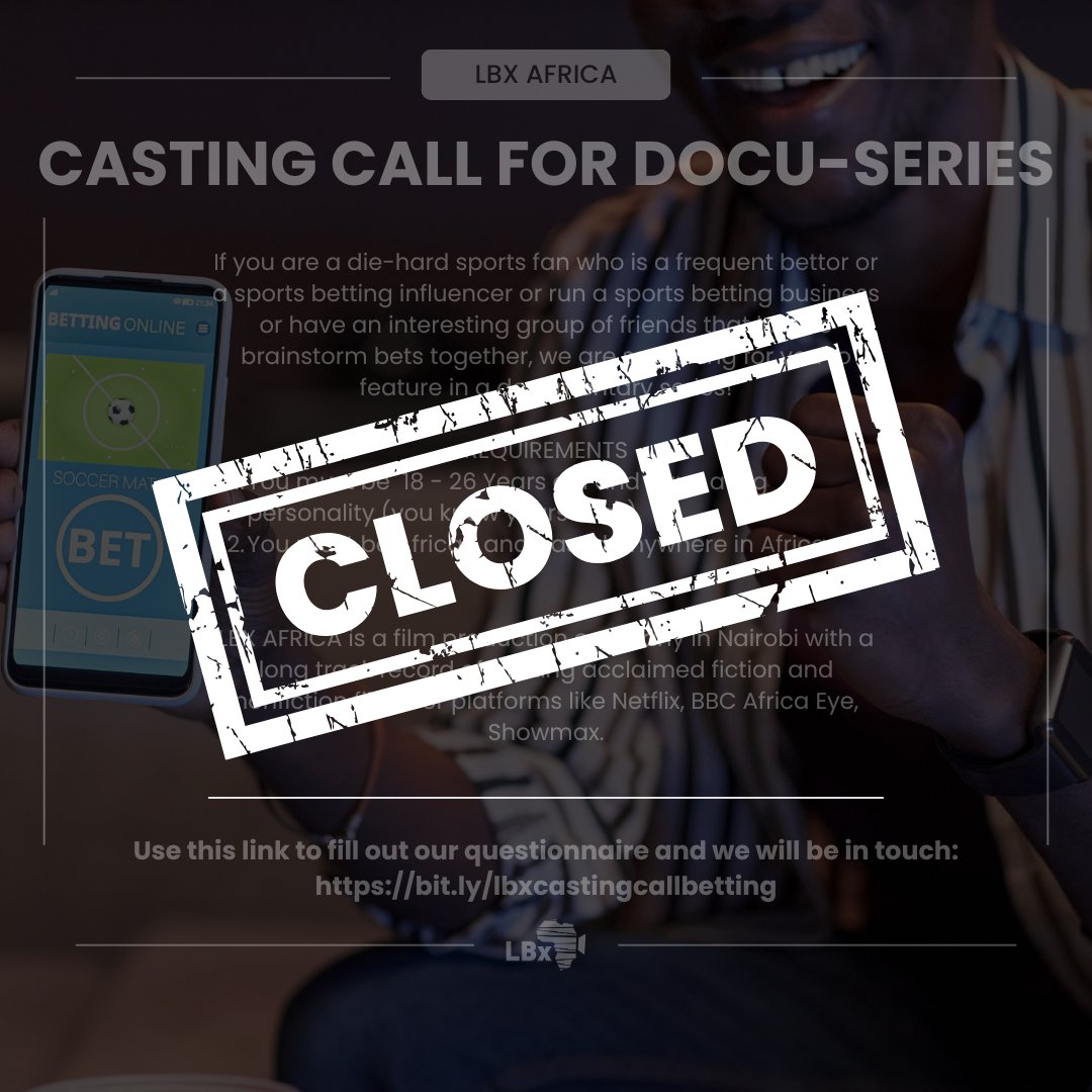 🙏🏽 A big thank you to everyone who sent in their submissions for our casting call!

The casting call is now officially closed, and we’ll take time to review all entries.

We appreciate you being part of this journey😀

#CastingCall #DocuSeries #SportsBetting #Betting #BettingTips