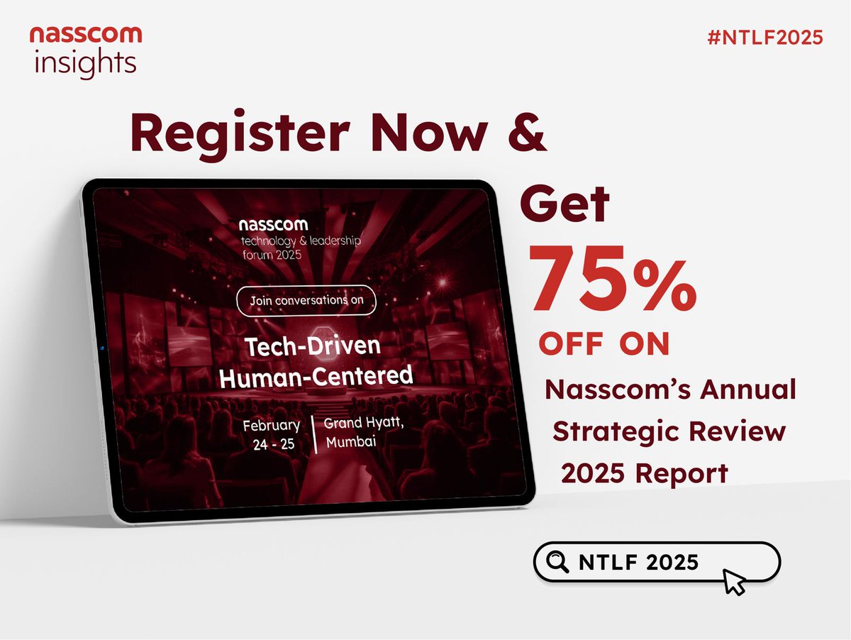 #LaunchingSoon - The 35th Edition of Nasscom's Annual Strategic Review Report 2025 

Nasscom’s Annual Strategic Review report is regarded as the most credible chronicler of India’s technology industry. Packed with key trends, insights, and expert recommendations, this report is